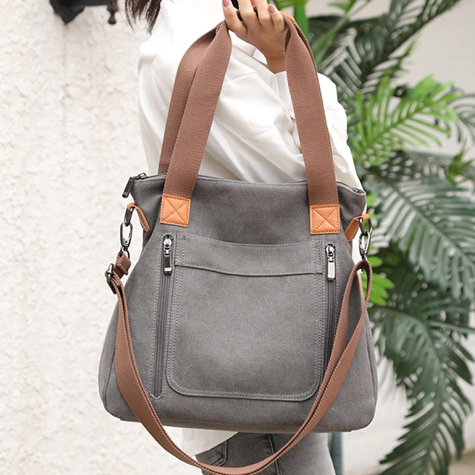 Sarah Express Canvas Commuter Tote Shoulder Bag