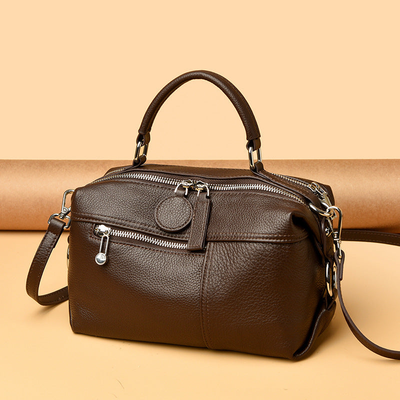 Sarah Express Full-Grain Cowhide Woven Shoulder Bag