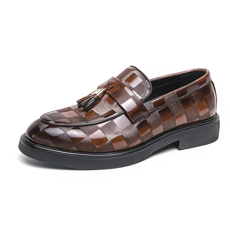 Men's Tassel Microfiber Leather Loafers – product detail alternate view 3