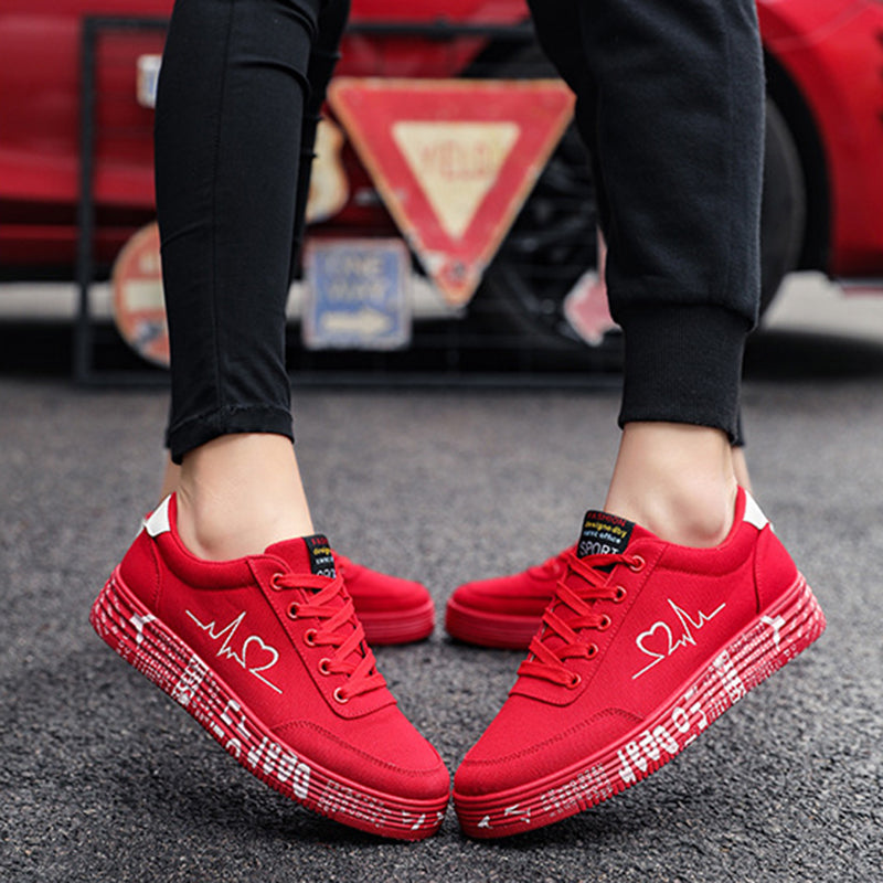 Sarah Express Love Print Unisex Canvas Sneakers