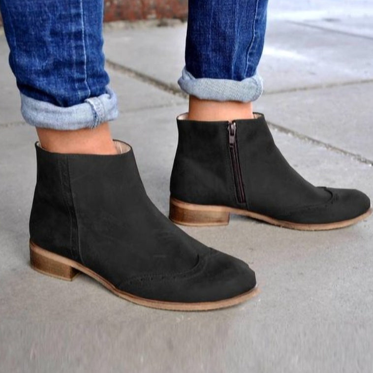 Sarah Express Waterproof Platform Ankle Boots Side Zipper