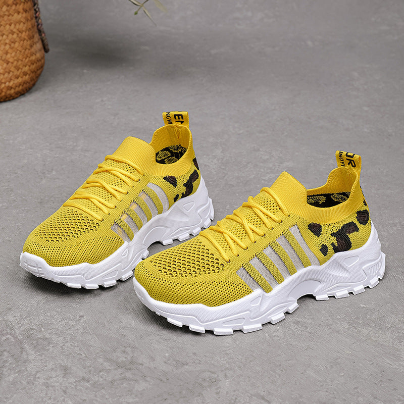 Sarah Express Women's Breathable Mesh Lace-Up Sneakers
