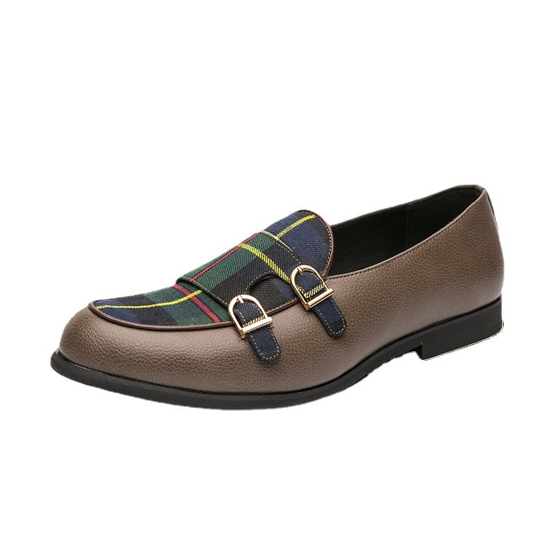 Sarah Express Men's Double Buckle Monk Strap Loafers