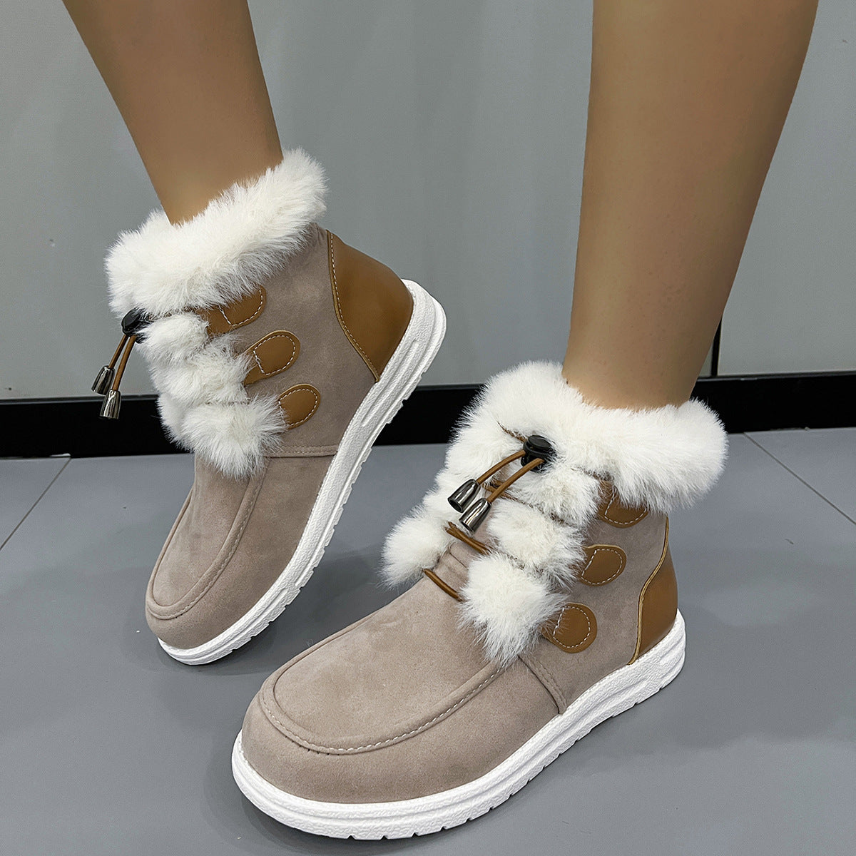 Sarah Express Fleece Lined Suede Winter Snow Boots