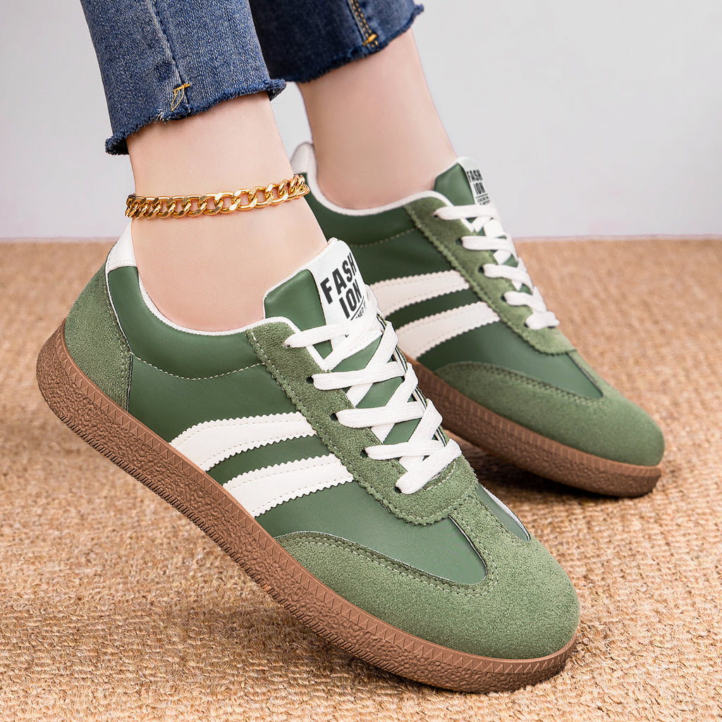 Sarah Express Color-Block Lace-Up Everyday Sneakers