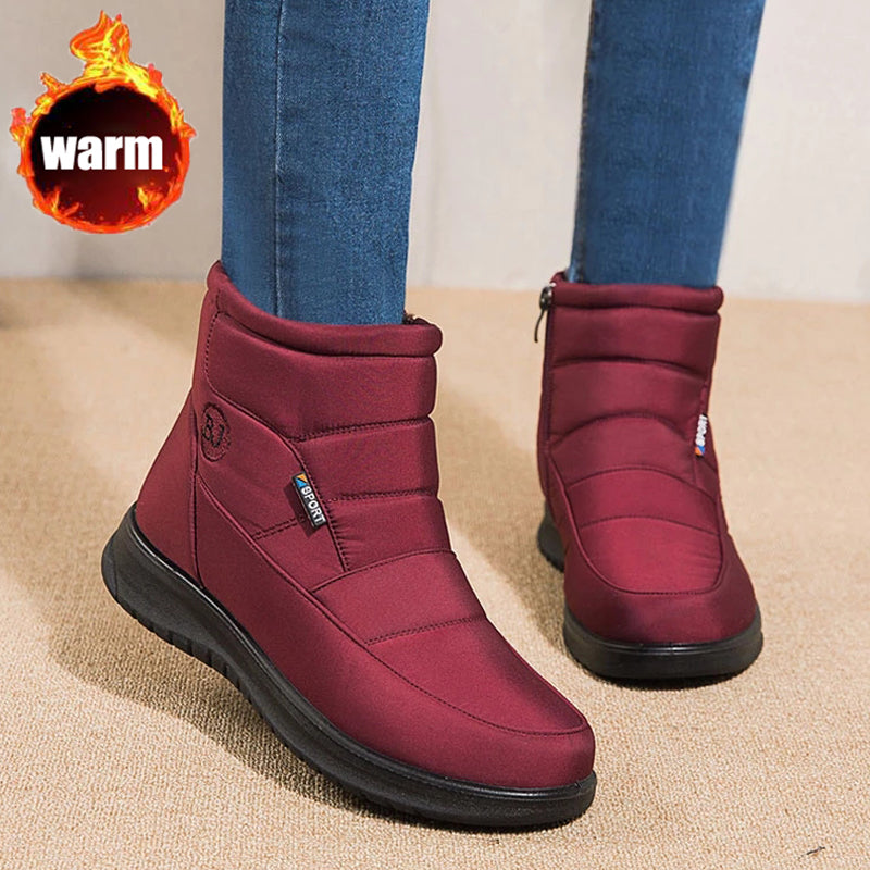Sarah Express Women's Waterproof Non-Slip Snow Ankle Boots