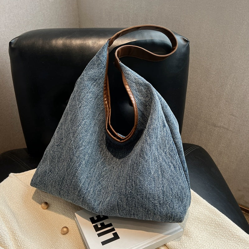 Sarah Express Denim Canvas Bucket Shoulder Bag