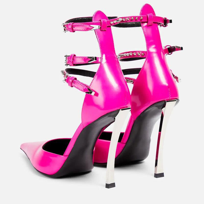 Sarah Express Pointed Toe Buckle Strap High Heels