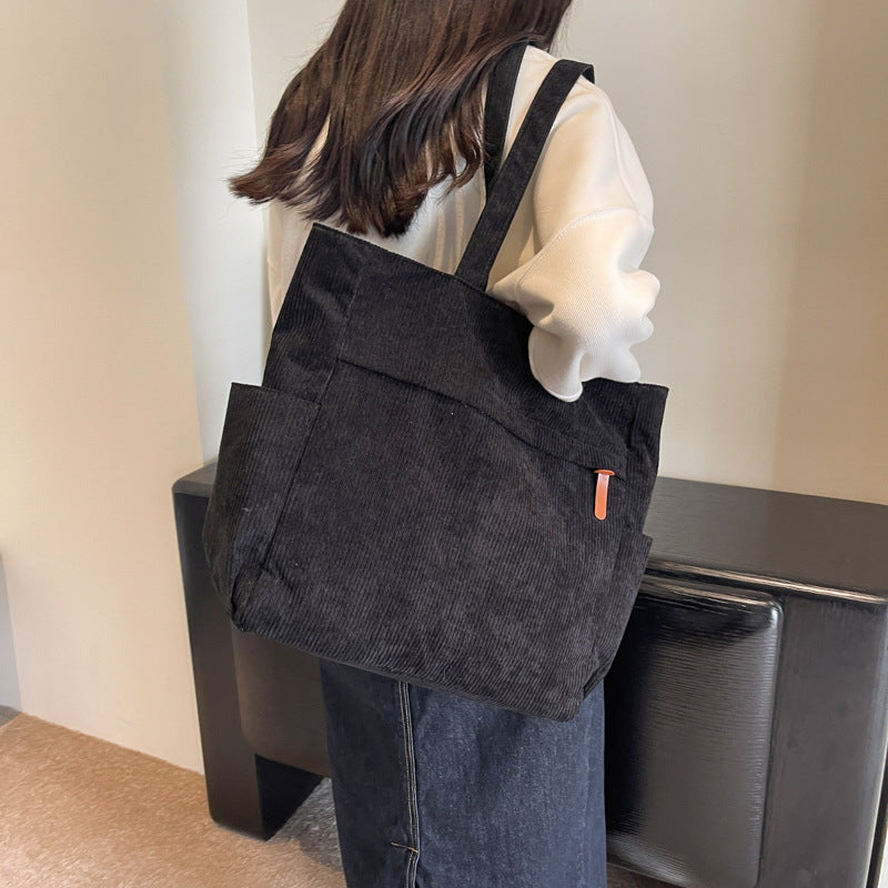 Sarah Express Urban Minimalist Patchwork Fabric Tote Bag