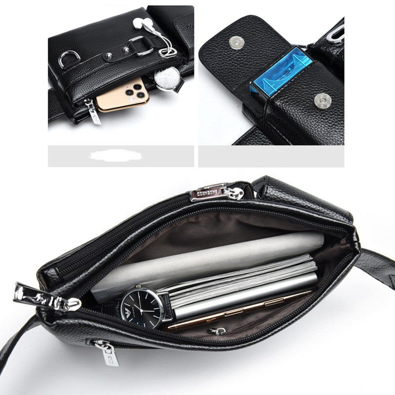 Sarah Express Compact Leather Waist Bag for Men