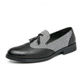 Sarah Express British Style Tassel Leather Flats Black