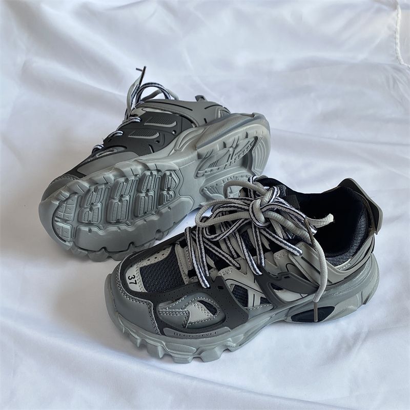 Sarah Express Men's Retro Chunky Sole Mesh Sneakers