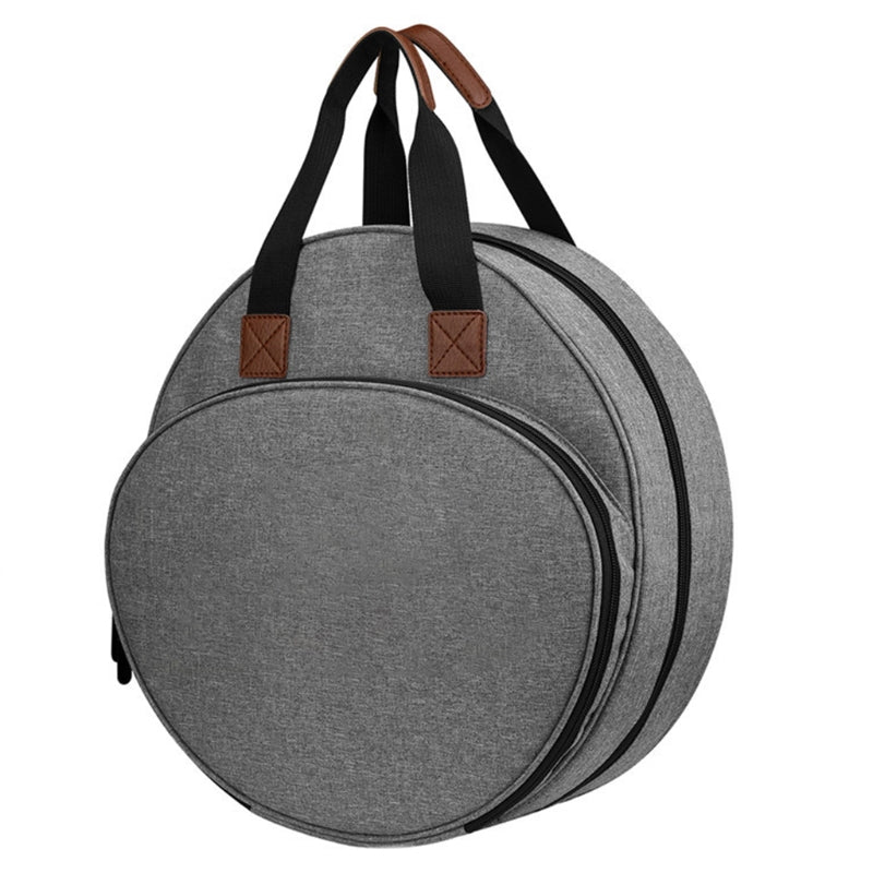 Sarah Express Round Embroidery Tool Storage Tote Bag Grey