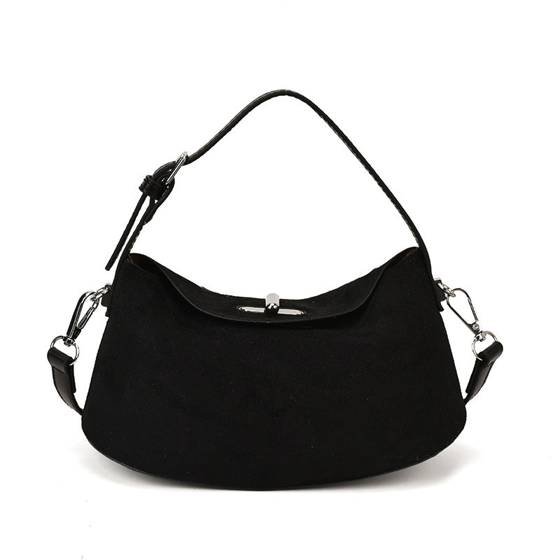 Sarah Express Retro Dumpling Shoulder Bag Black 22.5X10X11cm
