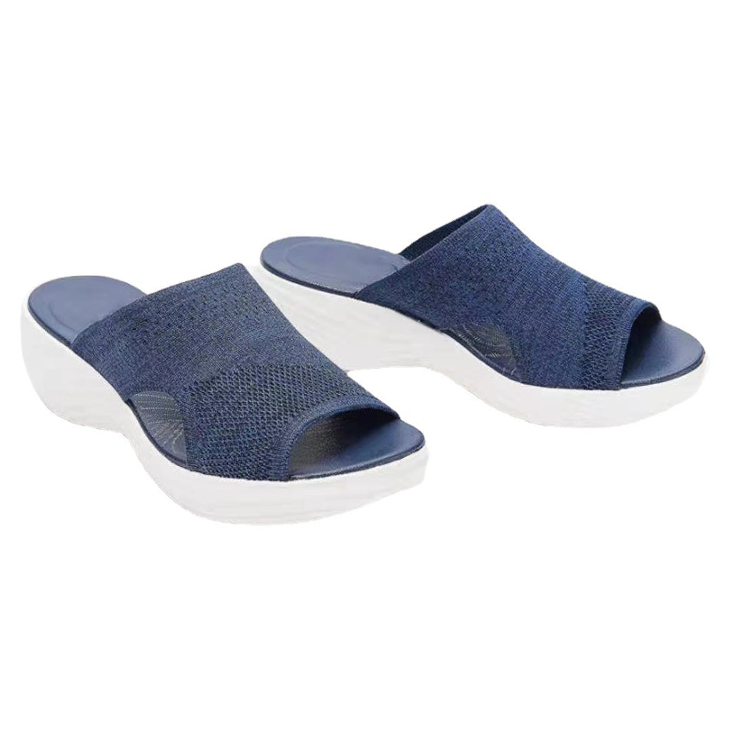 Sarah Express Woven Mesh Platform Sandals Open Toe