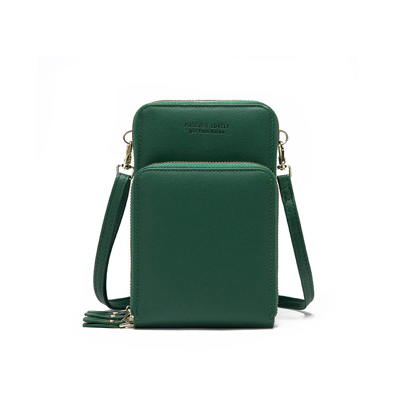 Sarah Express Tri-Fold Multi-Pocket Phone Crossbody Bag Green