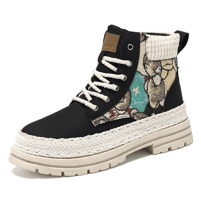 Sarah Express Men's Casual High-Top Worker Boots