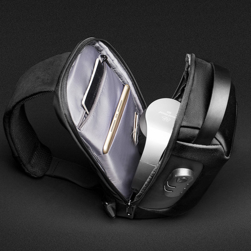 Sarah Express Waterproof Anti-Theft USB Chest Sling Bag