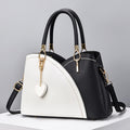 Sarah Express Two-Tone Structured Heart Charm Crossbody Bag Black