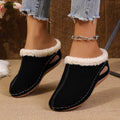 Sarah Express Plush Lined Wedge Garden Sandals Black