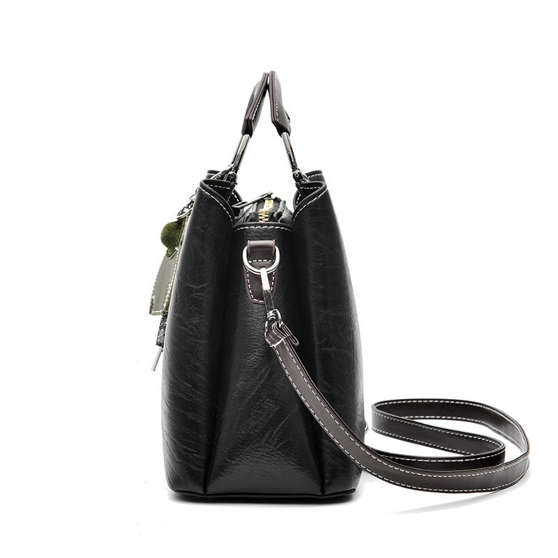 Sarah Express Retro Small Handbag with Detachable Charm