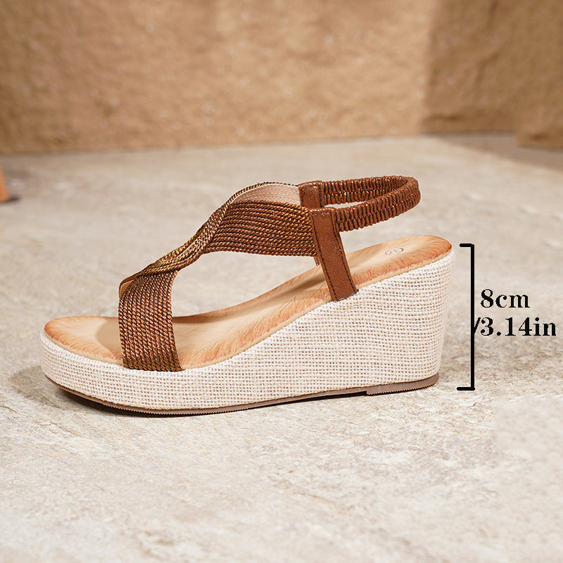 Sarah Express Women's Casual Platform Wedge Sandals