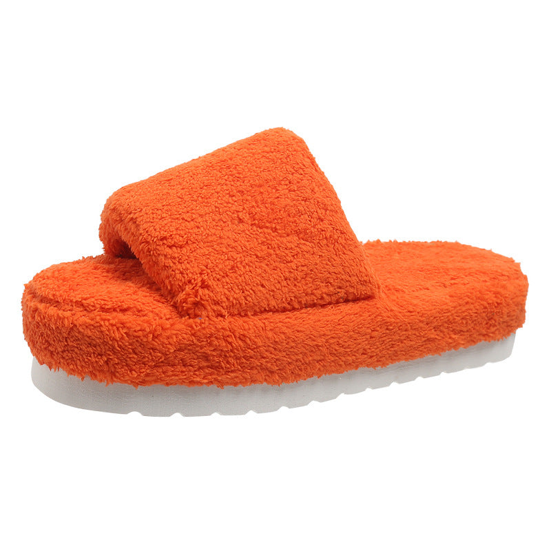 Sarah Express Fuzzy Platform Slippers for Women