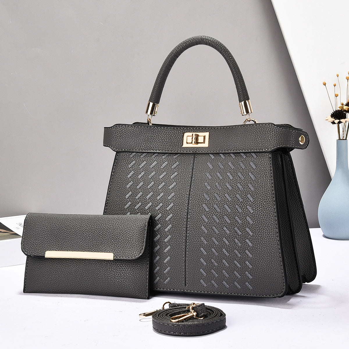 Sarah Express 2-in-1 Structured Bucket Bag Set