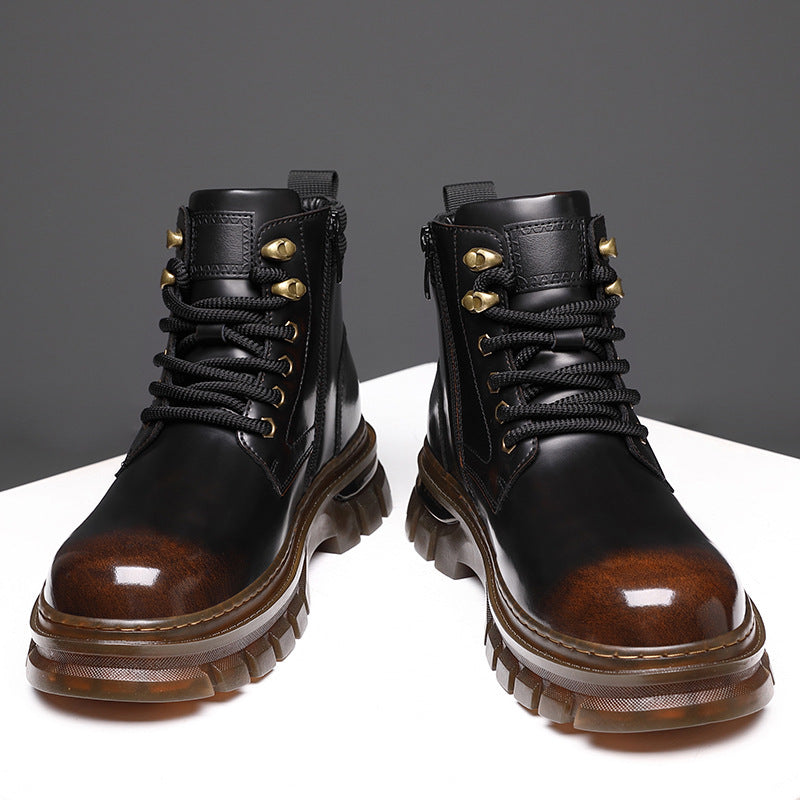 Sarah Express Men's Fleece-Lined British Platform Boots