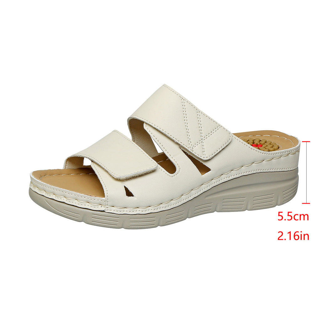 Sarah Express Comfortable Slip-on Beach Sandals For Women Beige
