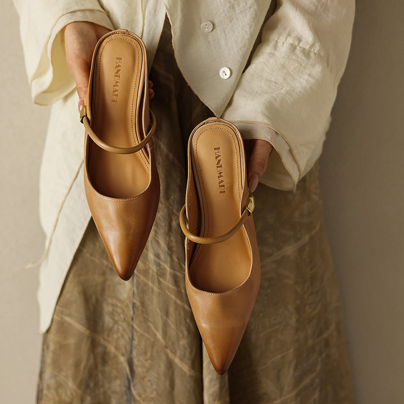 Sarah Express Pointed Toe Mary Jane Mule Sandals