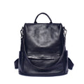 Sarah Express Retro Cowhide Leather Travel Backpack Retro black