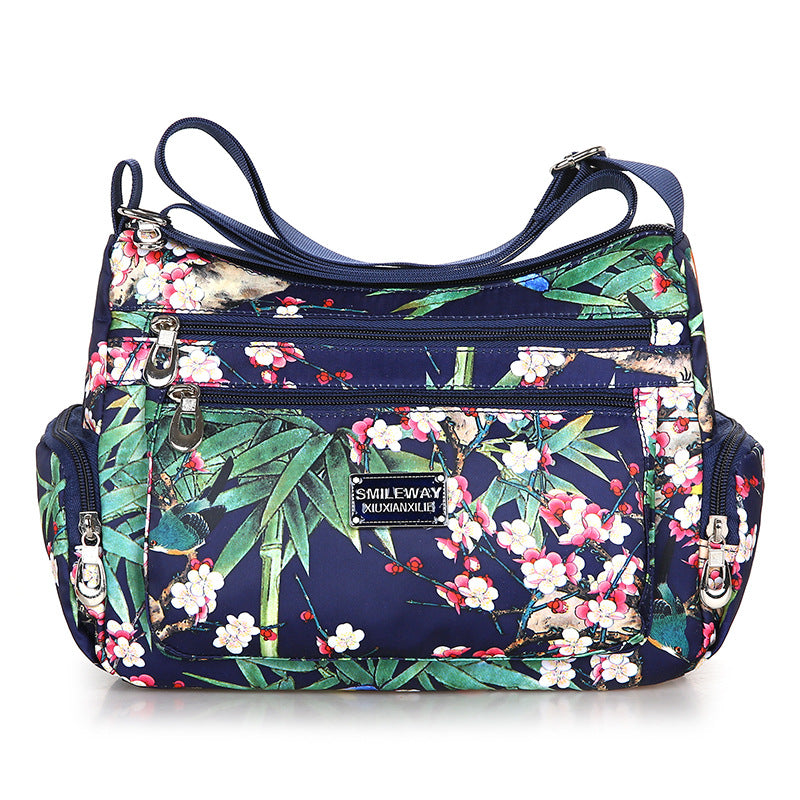 Sarah Express Printed Canvas Crossbody Shoulder Bag