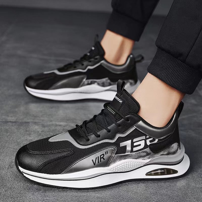 Sarah Express Air Cushion Mesh Lace Up Sneakers Black