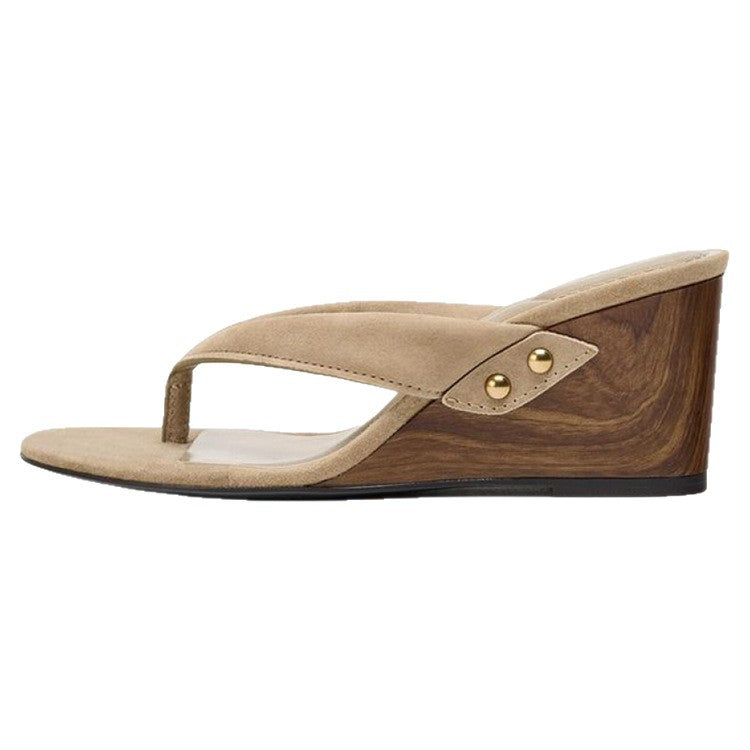 Sarah Express Lightweight Round Toe Casual Wedge Sandals