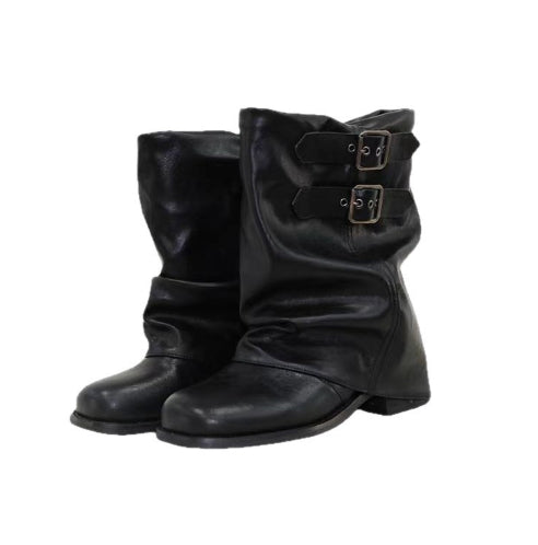Sarah Express Bow-Tie Wide-Calf Chunky Ankle Boots