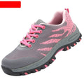 Sarah Express Women's Steel Toe Safety Work Shoes Light Pink