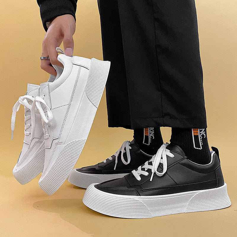 Sarah Express Men's Solid Color Thick Sole Sneakers