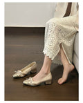 Women 2026 Spring Autumn New Square Toe High Heels, Soft Leather Comfortable Block Mid Heel Versatile Daily Shoes – product detail alternate view 10