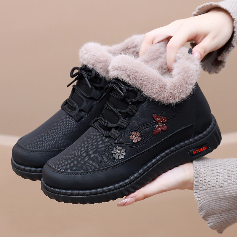 Sarah Express Fleece-Lined Mid-Cut Winter Snow Boots