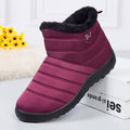 Sarah Express Waterproof Mid-Calf Winter Snow Boots Red