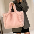 Sarah Express Plush Chain Shoulder Bag Tote Pink