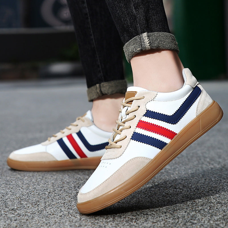Sarah Express Men's Leather Height-Boosting Casual Sneakers