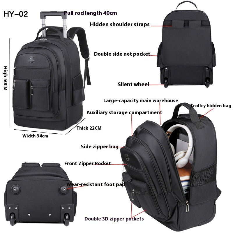 Sarah Express Ultra-Light Rolling Travel Backpack