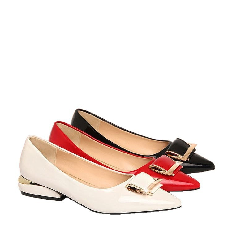 Sarah Express Chunky Heel Pointed Toe Slip-On Pumps