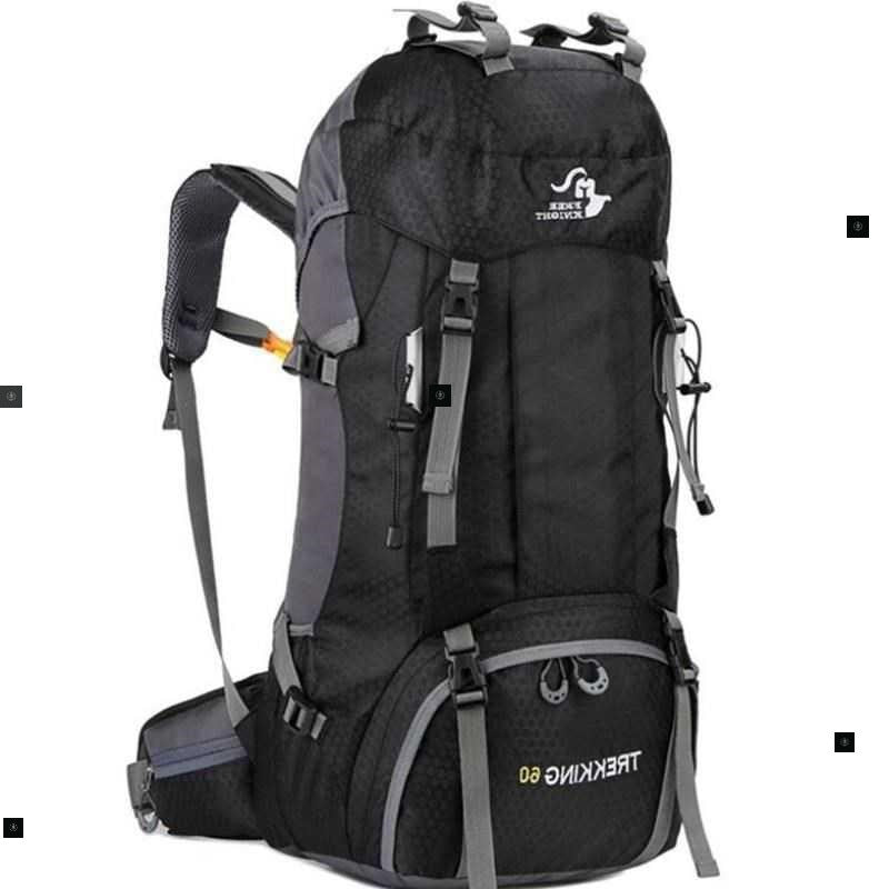 Sarah Express 60L Waterproof Hiking Travel Backpack New black