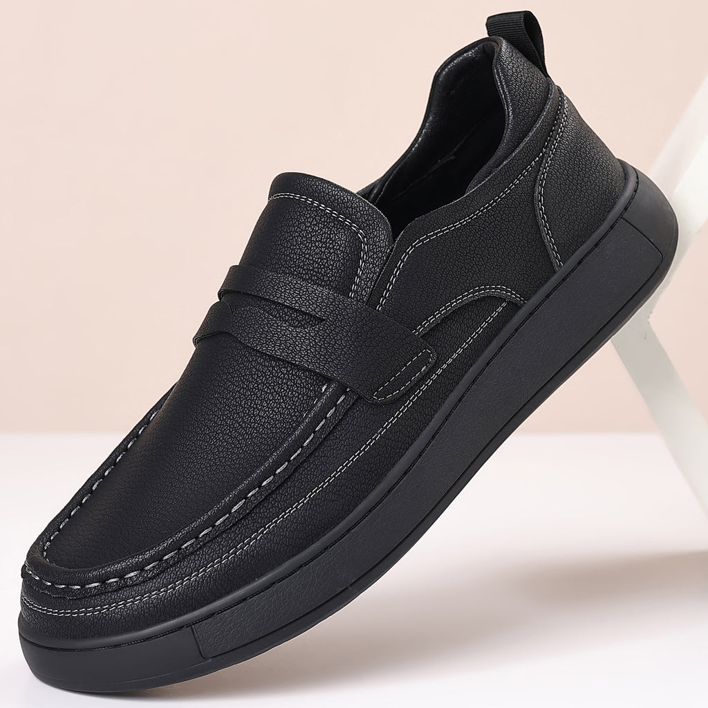 Sarah Express Men's Casual Slip-On Leather Loafers