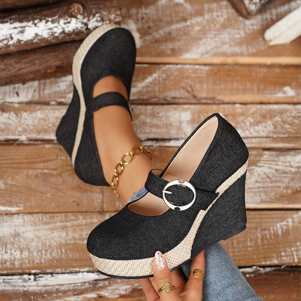 Womens Large-size Platform Wedge Thick-soled Pumps – product detail alternate view 6