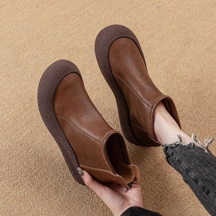 Sarah Express Women's Vintage Mid-Calf Flat Boots