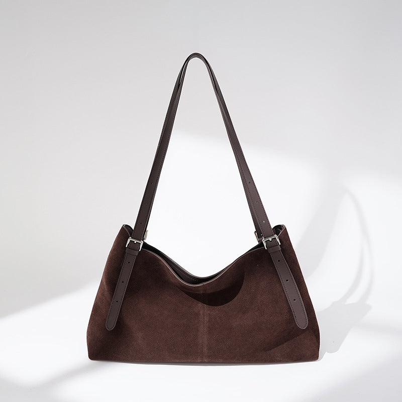 Sarah Express Premium Suede Effect Horizontal Tote Bag